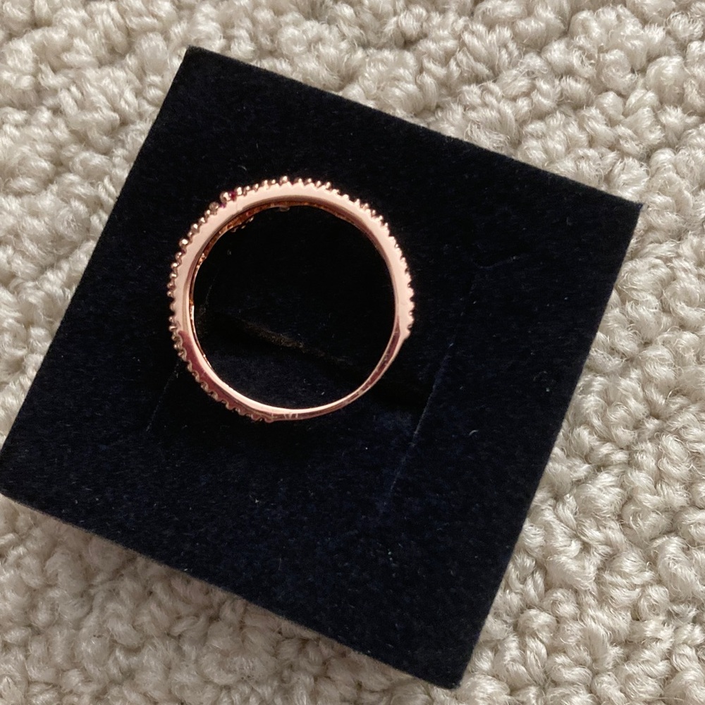 NEW Swarovski Ring Pink Rose Gold Crown Cut Size 9 Crystals Gemstones NIB - Picture 3 of 5
